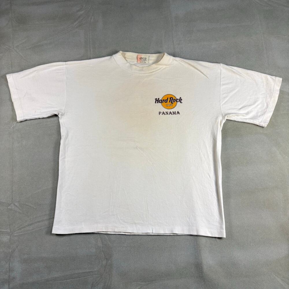Vintage 90s Hard Rock Cafe Panama Reggae Tees T-Shirt Size L‎ Preowned